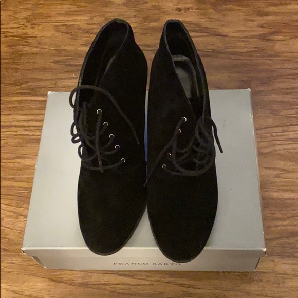 Black Suede Franco Sarto Suede Boot - Picture 1 of 8